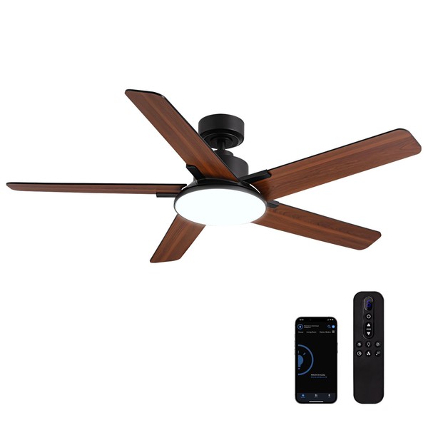 Fanbliss 52 Inch Ceiling Fans with Lights and Remote, Modern