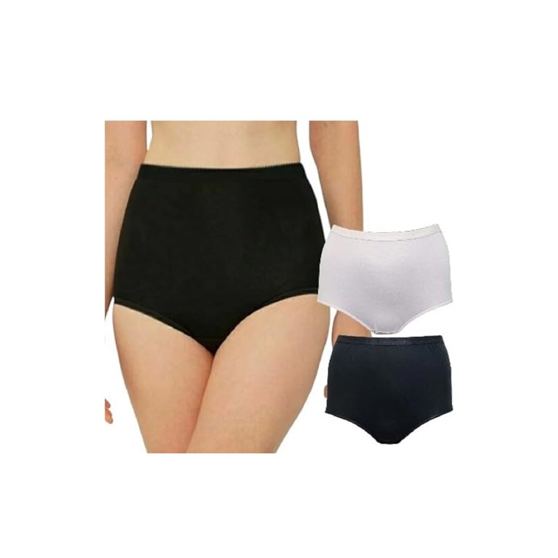 iTRONiK Women's Ladies 100% Cotton Incontinence Pants Washable with Pad