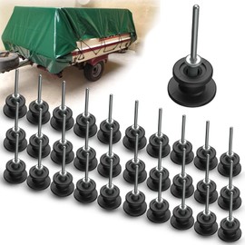 Pack of 30 tarpaulin hooks, tarpaulin buttons, round buttons, tarpaulin hooks for trailers, tarpaulin plastic button fastening nubs, for all vehicles, boot, backrest, trailer nets and tarpaulins2