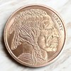 1 oz Copper Buffalo Round with Protective Capsule