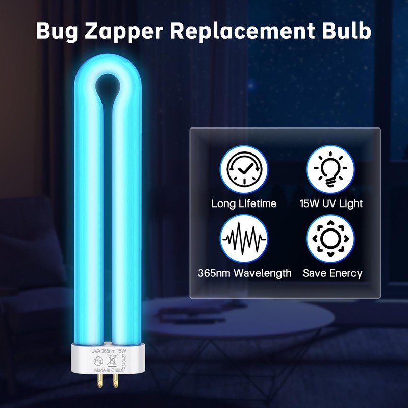 Klahaite Replacement Light Bulb Bug Zapper 15W Bug Light Bulbs