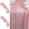 2pcs Long Cheesecloth Table Runner, 35 x 118 Inch Pink