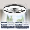 VOLISUN Low Profile Ceiling Fans with Lights and Remote, Fandelier
