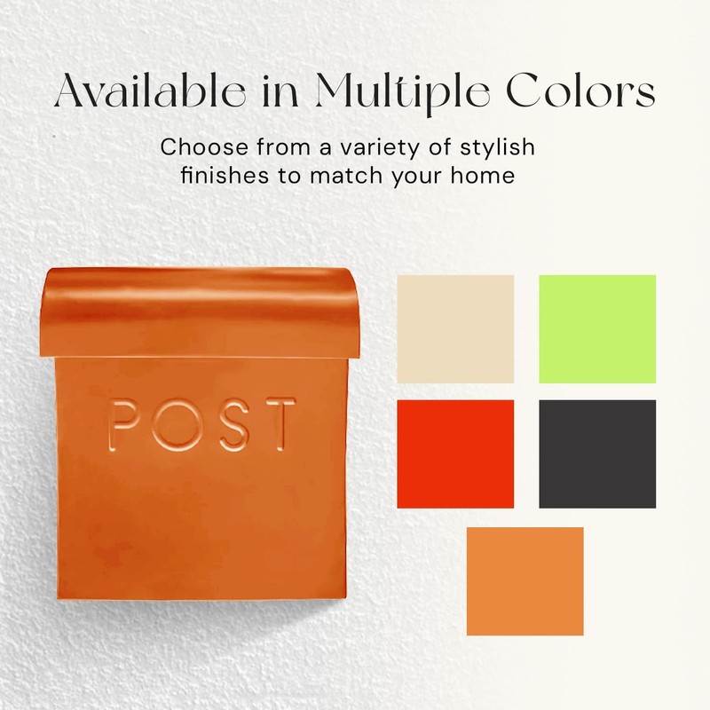 NACH Wall Mount Mailboxes for Outside, 11x4.5x12.5 in Terracotta Mail