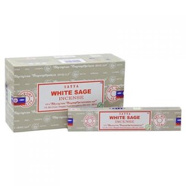 Satya Incense Sticks, Increase Spirituality & Relaxation, Lit Your Day With Holy Fragrance Scented Perfume - Fragrance: White Sage, Gram: 90 Gram 6pk