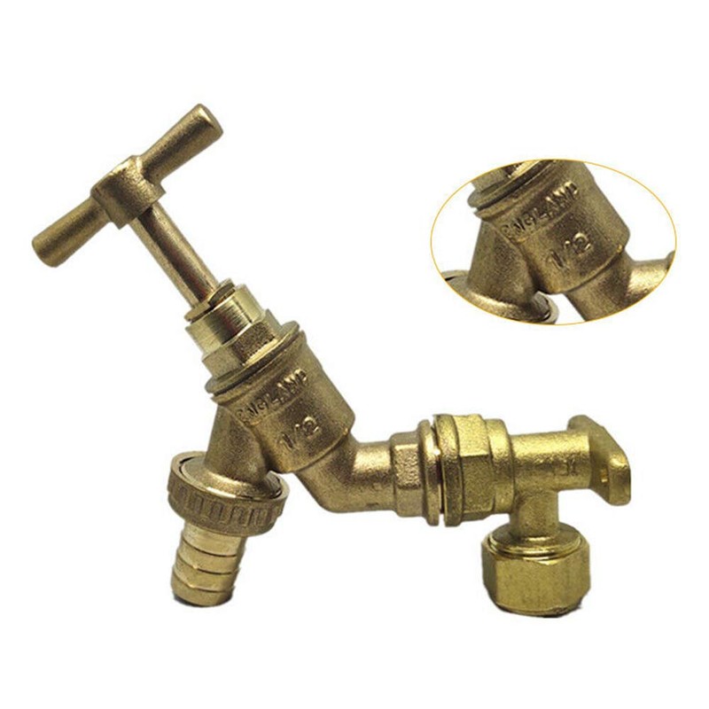 Garden Tap, Brass Outdoor Garden TAP with WALLPLATE Bracket 15MM