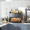 TQQDCI Bread Box for Kitchen Countertop, Double Layer Wooden Breadbox,