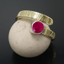 Rubin im Labor gezüchtet Edelstein Bandring 925 Sterling Silber Ring Herren & Damen Bandring Geschenkartikel Handgefertigter Schmuck TSR1087AM_16 (62 (19.7))