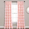 Lush Decor Blush Ruffle Window Curtain-Shabby Chic Farmhouse Style Panel