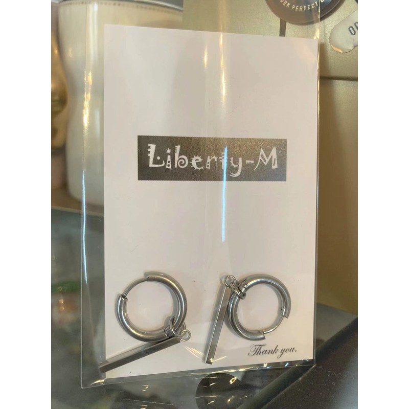 BTS Jimin Hoop Earrings for Men Women Binaural 2pcs Stick