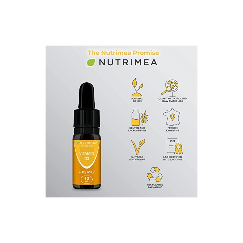 Laboratoires Nutrimea - D3 K2 Vitamins MK7 - Olive Oil