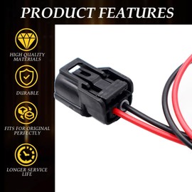 2-Pin Front Turn Signal Light Connector Pigtail Compatible with Mazda 3 2014-2019 Wiring Harness