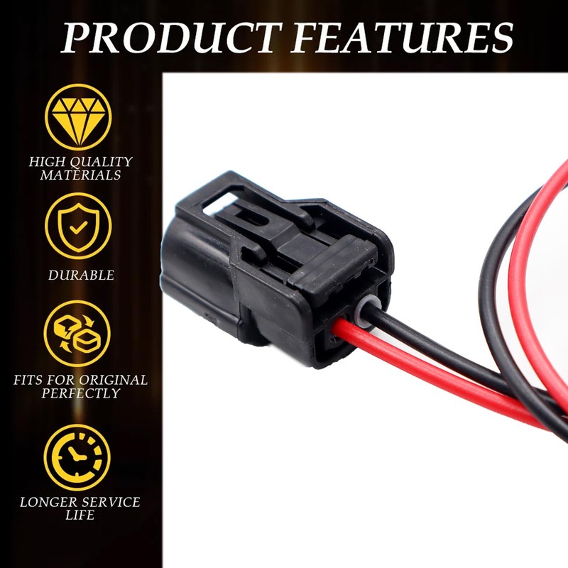 2-Pin Front Turn Signal Light Connector Pigtail Compatible with Mazda