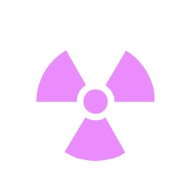 STICKER DAD Radioactive Symbol V1 Vinyl Decal by stickerdad® - Size: 5", Color: Lilac- Windows, Walls, Bumpers, Laptop, Lockers, etc.