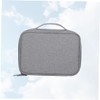 KICHOUSE Travel Electronics Organizer Bag Durable Single Layer Grey Case