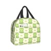 Hulnulnu Cute Frog and Dragonfly Insulated Lunch Bag Reusable Lunch