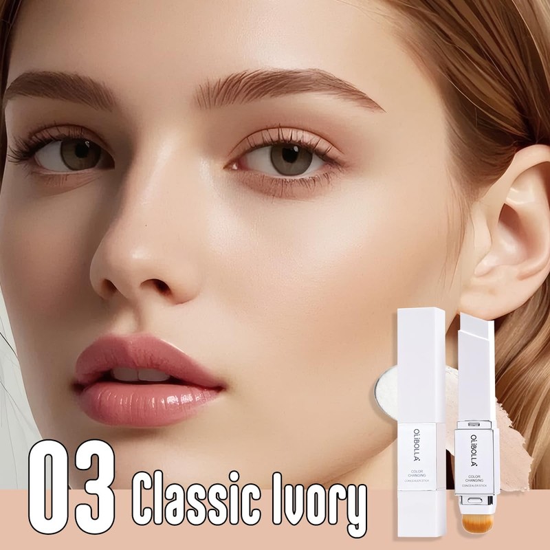 2 in 1 Color-Changing Foundation Stick, Cream Lumine Skin Stick,