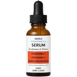 Serum con Vitamina C, E y Ácido Hialuronico 30 ml, Con Liposomas, Hidratante, antioxidante, antiedad