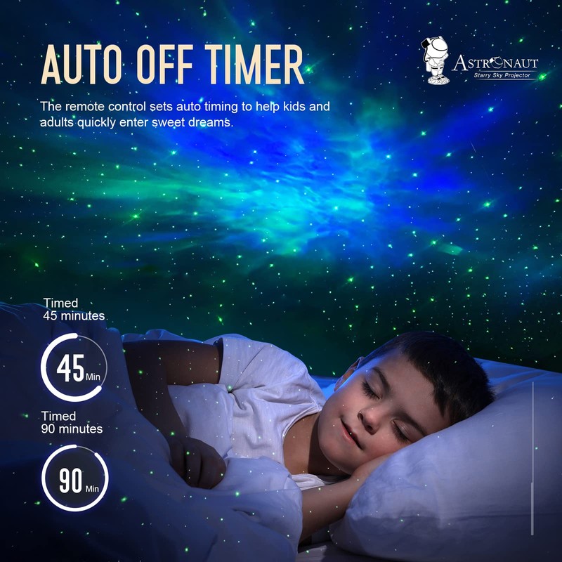 Mooyran Galaxy Projector for Gaming Room Decor - Black Astronaut