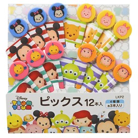 Skater LKP2 Lunch Picks, Pack of 12, Tsum Tsum, Stripes