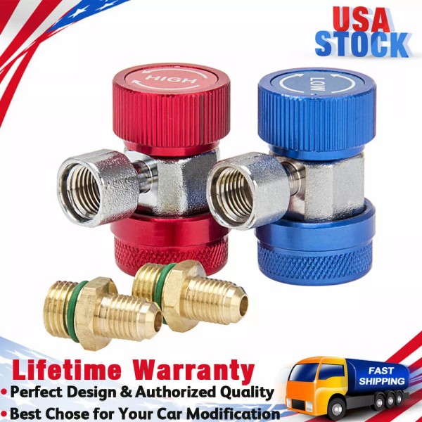 CarBole NEW Quick Couplers Adapters 90° HIGH LOW A/C Air