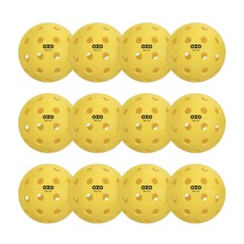 OZO Pickleball - Set of 12 Outdoor Balls, 40 holes, Injection Mould