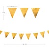 32 ft Gold Fabric Triangle Banner Flag Double Sided Metallic