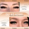 Focipeysa Eyelash Extensions 200D Lash Clusters 14-20MM Lashes Extensions Thick
