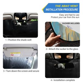 Car Windshield Sun Shade Golden Retriever Swimming01 Foldable Car Front Windshield Sunshade Blocks UV Rays Sun Visor Sun Heat Protection for Car Truck SUV to Keep Your Vehicle Cool,Medium