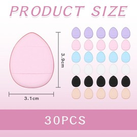30 Finger Powder Puffs, Multi-coloured Powder Puffs, Mini Powder Puffs, Makeup Applicators, Gifts for Women