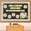 Mooliwe Daisy Flower Bulletin Board Decorations Set, Classroom Bulletin Board