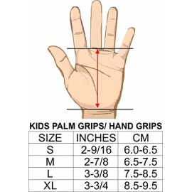 PUSH Athletic Gymnastics Youth Hand Grips (Blue, Small)