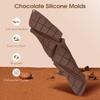 Chocolate Bar Mold Silicone Non-Stick Chocolate Molds Deep Chocolate Bar