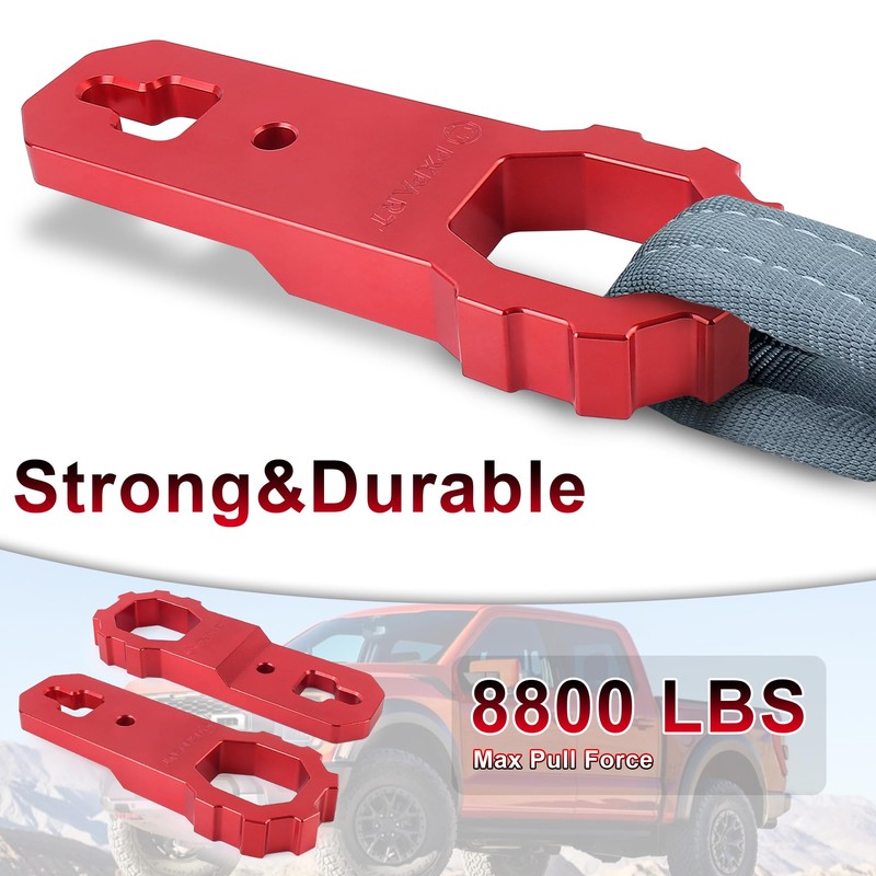 PXPART Red Tow Hooks, Front Bumper Heavy Duty Towing Replacement