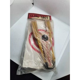 Unbranded Vintage Toy Woden Slingshot Made In Taiwan New Old Stock In Package. DM