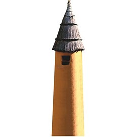 H13555 African Dogan Straw Mud Clay Tower Orc Orcish Fantasy Cardboard Cutout Standee Standup