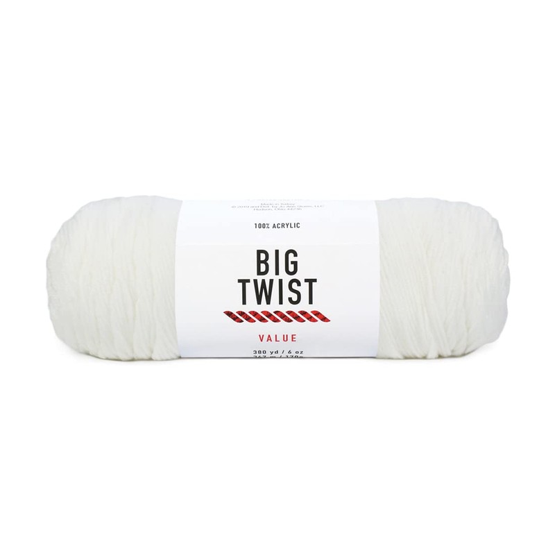 Worsted Yarn Big Twist or Loops&Threads (White)