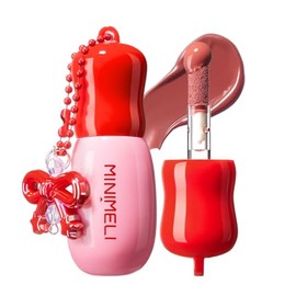 Lip Tint con Cadena, Tinta para labios, Acabado Mate, 24H Larga Duración No Transfer, Resistente al agua y al sudor, Alta Pigmentación, 2.8g (03 Llama