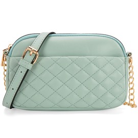 Montana West Small Quilted Purse Crossbody Bags for Women Shoulder Handbags,MWC-425LGN