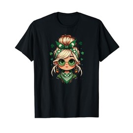 Cute Irish Girl for St. Patrick's Day Cartoon Character Fun T-Shirt