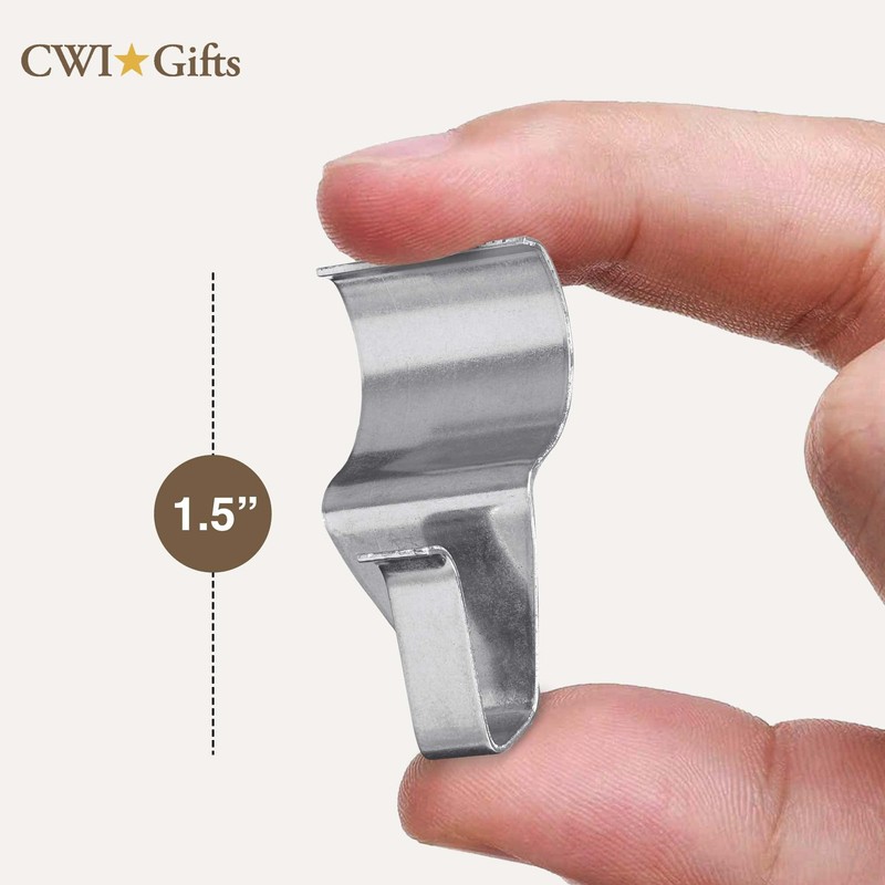 CWI Gifts 1.5" Low Profile No Hole Hook, Gray