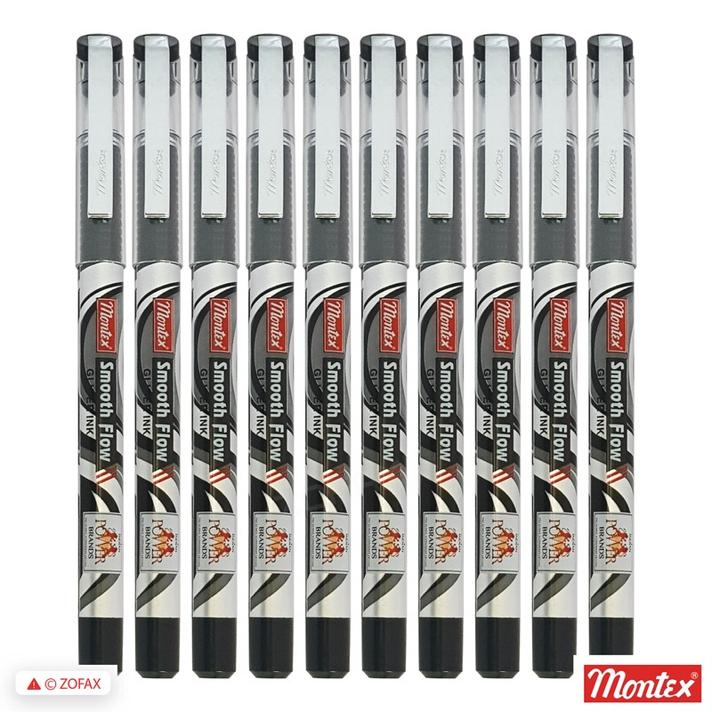 Montex 10 x 0.7mm Steel Tip Smooth Flow Ball Pen