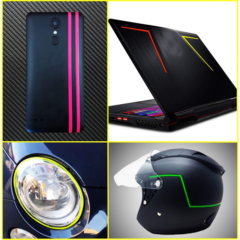 Neon Stripe Roll, Fluo Yellow, 3.5 mm x 10 Mt