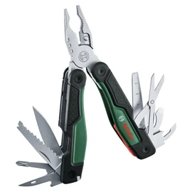 Bosch 16-in-1 Multi-Tool (Multifunktionswerkzeug zum Heimwerken, Outdoor und Camping; Edelstahl; Verriegelungsfunktion; Softgrip; 16 Funktionen: Zange; Schraubendreher; Messer; Säge, usw.)