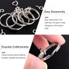 Swpeet 450Pcs 1" 25mm Sliver Key Chain Rings Kit, Including