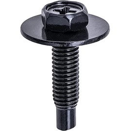 Rexka 20pcs M4.8 Hex Head Sems Body Bolt Screw for Bumper Fender Splash Shield Under Cover