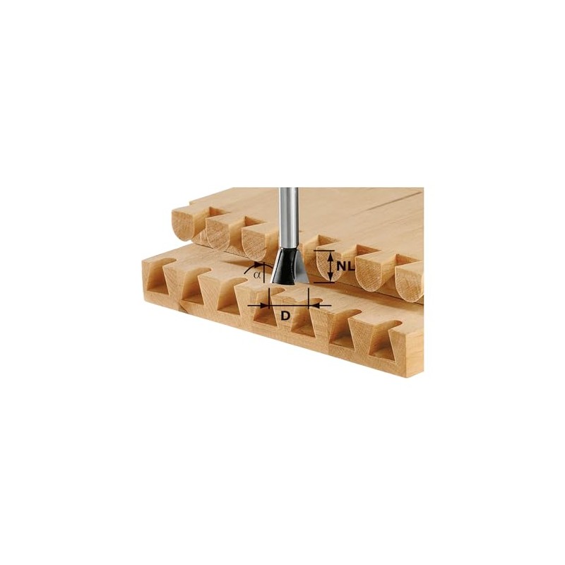 Festool Burr HW S8 D20/17/15° - Dovetail Cutter