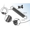 Lhbwhiz Pack of 4 tension springs, stainless steel small tension