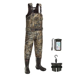 TIDEWE Chest Waders, Hunting Waders for Men Next Camo Evos with 800G Insulation, Waterproof Cleated Neoprene Bootfoot Wader, Insulated Hunting & Fishing Waders (Size 13)