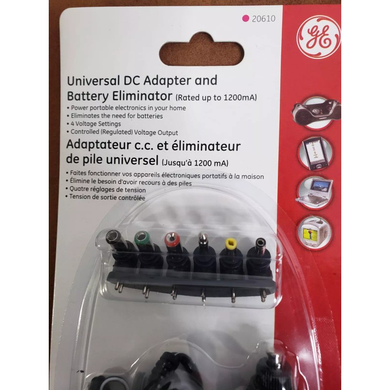 GE Universal dc car power adapter 3V 6V 9V 12V